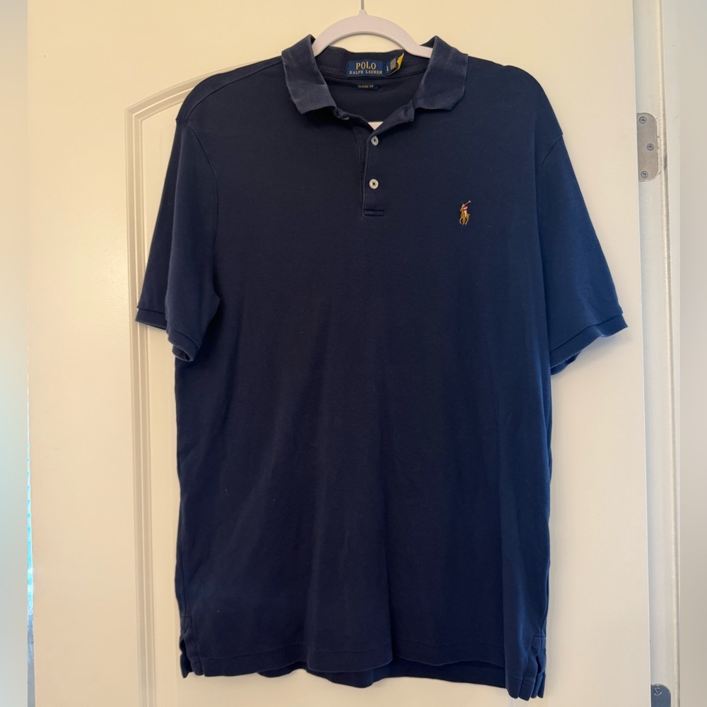 Ralph Lauren Men's Dark Blue Polo Shirt